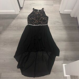 City Studio Black Lace High-Low Dress